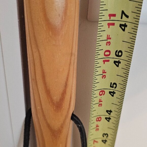 4 Foot 48" Solid Wood Walking Hiking Stick with Leather Wrist Wrap - Picture 5 of 5